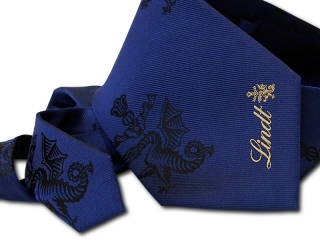 Krawat z tkanym logo 1