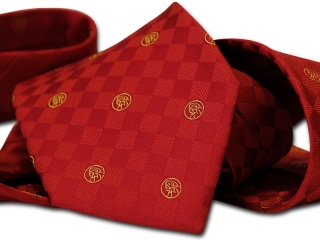 Krawat z tkanym logo 2