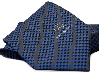 Krawat z tkanym logo 3