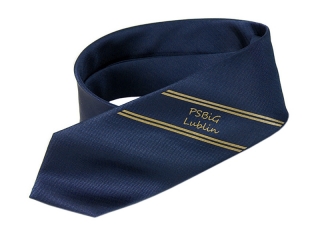 Tie with printed logo