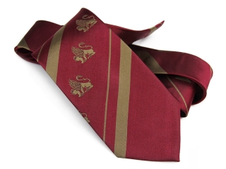 Krawat z tkanym logo 8