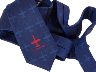 Krawat z tkanym logo 6