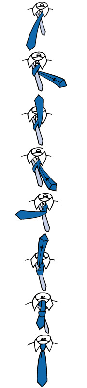 wiązanie krawata - węzeł pół windsor